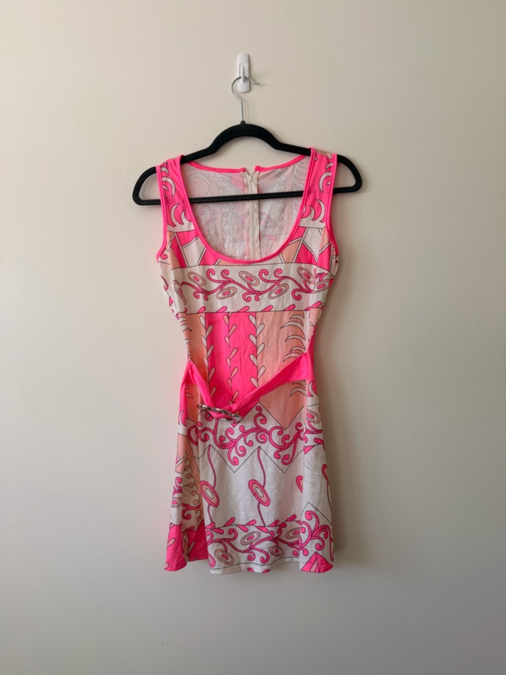 Vintage flower power 80s dress